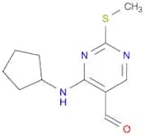 5-Pyrimidinecarboxaldehyde, 4-(cyclopentylamino)-2-(methylthio)-