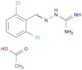 1-[(E)-[(2,6-dichlorophenyl)methylidene]amino]guanidine; acetic acid
