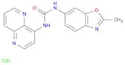 Urea, N-(2-methyl-6-benzoxazolyl)-N'-1,5-naphthyridin-4-yl-, hydrochloride (1:1)