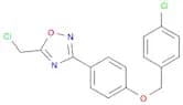 3-(4-((4-Chlorobenzyl)oxy)phenyl)-5-(chloromethyl)-1,2,4-oxadiazole