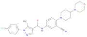 1-(4-chlorophenyl)-N-{3-cyano-4-[4-(morpholin-4-yl)piperidin-1-yl]phenyl}-5-methylpyrazole-4-carbo…