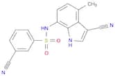 Benzenesulfonamide, 3-cyano-N-(3-cyano-4-methyl-1H-indol-7-yl)-