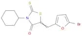 (Z)-5-((5-Bromofuran-2-yl)methylene)-3-cyclohexyl-2-thioxothiazolidin-4-one