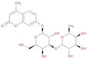 2H-1-Benzopyran-2-one, 7-[[3-O-(6-deoxy-α-L-galactopyranosyl)-β-D-galactopyranosyl]oxy]-4-methyl-
