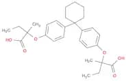 Butanoic acid, 2,2'-[cyclohexylidenebis(4,1-phenyleneoxy)]bis[2-methyl-