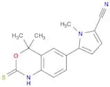 1H-Pyrrole-2-carbonitrile, 5-(1,4-dihydro-4,4-dimethyl-2-thioxo-2H-3,1-benzoxazin-6-yl)-1-methyl-