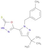 5-[3-(tert-butyl)-1-(3-methylbenzyl)-1H-pyrazol-5-yl]-1,3,4-oxadiazole-2-thiol