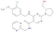 (S)-2-(2-Hydroxymethyl-1-pyrrolidinyl)-4-(3-chloro-4-methoxybenzylamino)-5-[(2-pyrimidinylmethyl)c…