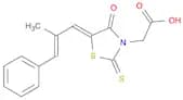 2-[(5Z)-5-[(2E)-2-methyl-3-phenylprop-2-en-1-ylidene]-4-oxo-2-sulfanylidene-1,3-thiazolidin-3-yl]a…