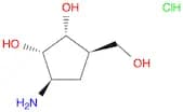 (1R,2S,3R,5R)-3-Amino-5-(hydroxymethyl)cyclopentane-1,2-diol hydrochloride