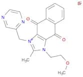 3-(2-methoxyethyl)-2-methyl-4,9-dioxo-1-(pyrazin-2-ylmethyl)naphtho[2,3-d]imidazol-1-ium bromide