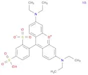 Hydrogen 3,6-bis(diethylamino)-9-(2,4-disulphonatophenyl)xanthylium sodium salt