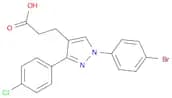 1-(4-Bromophenyl)-3-(4-chlorophenyl)pyrazole-4-propionic acid