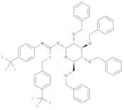 S-4-(Trifluoromethyl)benzyl O-((2R,3R,4S,5R,6R)-3,4,5-tris(benzyloxy)-6-((benzyloxy)methyl)tetrahy…