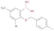 (3-Bromo-2-((4-fluorobenzyl)oxy)-5-methylphenyl)boronic acid