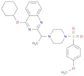 4-(Cyclohexyloxy)-2-(1-(4-((4-methoxyphenyl)sulfonyl)piperazin-1-yl)ethyl)quinazoline