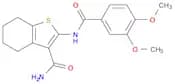 2-(3,4-Dimethoxyphenylcarbamoyl)-4,5,6,7-tetrahydro-1-benzothiophene-3-carboxamide