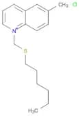 Quinolinium, 1-[(hexylthio)methyl]-6-methyl-, chloride