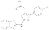 5-Thiazoleacetic acid, 2-(2-benzothiazolylamino)-4-(4-chlorophenyl)-