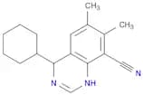 4-Cyclohexyl-6,7-dimethyl-1,4-dihydroquinazoline-8-carbonitrile