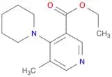 3-Pyridinecarboxylic acid, 5-methyl-4-(1-piperidinyl)-, ethyl ester