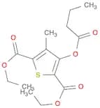 2,5-Thiophenedicarboxylic acid, 3-methyl-4-(1-oxobutoxy)-, diethyl ester