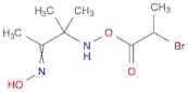 2-Butanone, 3-[(2-bromo-1-oxopropoxy)amino]-3-methyl-, 2-oxime