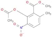 Benzoic acid, 2-(acetyloxy)-6-methyl-3-nitro-, methyl ester