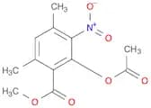 Benzoic acid, 2-(acetyloxy)-4,6-dimethyl-3-nitro-, methyl ester