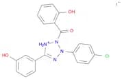 3-(4-CHLOROPHENYL)-2-(2-HYDROXYBENZOYL)-5-(3-HYDROXYPHENYL)-2H-TETRAZOLIUM IODIDE