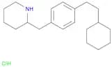 Piperidine, 2-[[4-(2-cyclohexylethyl)phenyl]methyl]-, hydrochloride