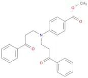 Benzoic acid, 4-[bis(3-oxo-3-phenylpropyl)amino]-, methyl ester