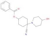 Cyclohexanecarbonitrile, 4-(benzoyloxy)-1-(4-hydroxy-1-piperidinyl)-