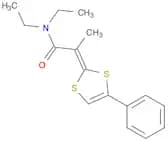 Propanamide, N,N-diethyl-2-(4-phenyl-1,3-dithiol-2-ylidene)-, (E)-
