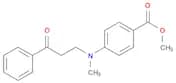 Benzoic acid, 4-[methyl(3-oxo-3-phenylpropyl)amino]-, methyl ester