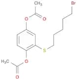 1,4-Benzenediol, 2-[(5-bromopentyl)thio]-, diacetate