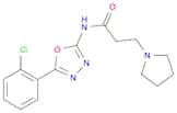 1-Pyrrolidinepropanamide, N-[5-(2-chlorophenyl)-1,3,4-oxadiazol-2-yl]-