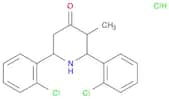 4-Piperidinone, 2,6-bis(2-chlorophenyl)-3-methyl-, hydrochloride