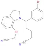 1H-INDOLE-1-PENTANENITRILE, .δ.-(3-BROMOPHENYL)-7-(CYANOMETHOXY)-2,3-DIHYDRO-