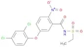 Benzamide, 5-(2,4-dichlorophenoxy)-N-(ethylsulfonyl)-2-nitro-