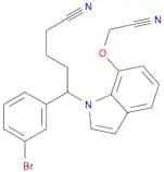 1H-INDOLE-1-PENTANENITRILE, .δ.-(3-BROMOPHENYL)-7-(CYANOMETHOXY)-