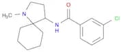 Benzamide, 3-chloro-N-(1-methyl-1-azaspiro[4.5]dec-4-yl)-