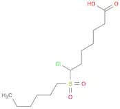 Heptanoic acid, 7-chloro-7-(hexylsulfonyl)-