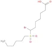 Heptanoic acid, 7-bromo-7-(hexylsulfonyl)-