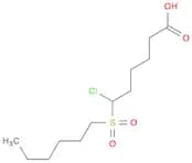 Hexanoic acid, 6-chloro-6-(hexylsulfonyl)-