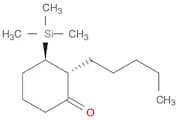 Cyclohexanone, 2-pentyl-3-(trimethylsilyl)-, trans-