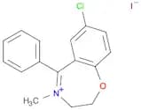 1,4-Benzoxazepinium, 7-chloro-2,3-dihydro-4-methyl-5-phenyl-, iodide