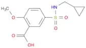 Benzoic acid, 5-[[(cyclopropylmethyl)amino]sulfonyl]-2-methoxy-