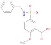 Benzoic acid, 2-methoxy-5-[[(phenylmethyl)amino]sulfonyl]-