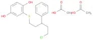 1,4-Benzenediol, 2-[(5-chloro-3-phenylpentyl)thio]-, diacetate